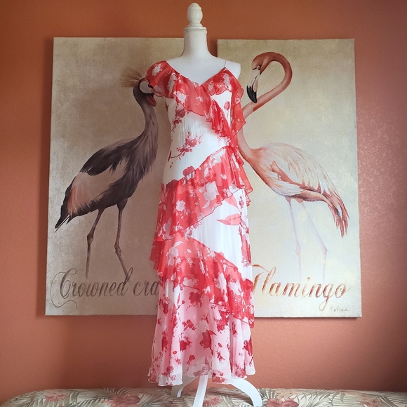 Alice + Olivia Dresses & Skirts - Alice+Olivia Olympia Asymmetrical Silk Maxi Dress